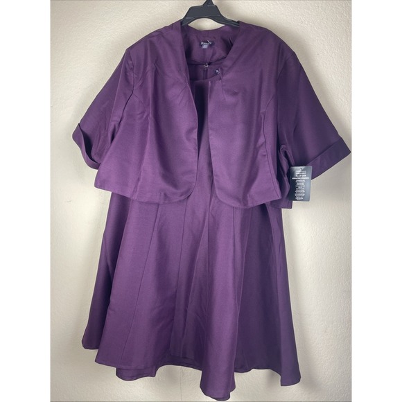 Roaman's Dresses & Skirts - Roaman's Women's Plus Size Fit and Flare Suit Dress in Pretty Orchid Size 40 W